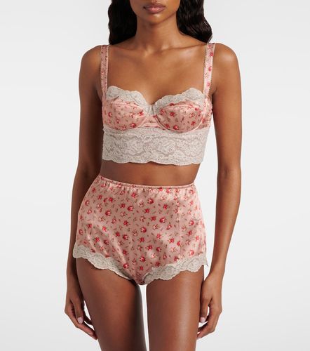 Soutien-gorge en soie et coton - Dolce&Gabbana - Modalova