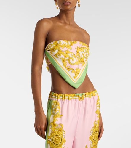 Top bandeau imprimé en soie - Versace - Modalova