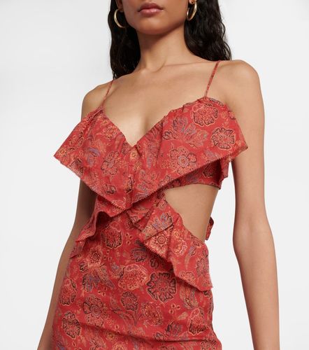Robe longue Allegra en ramie à fleurs - SIR - Modalova