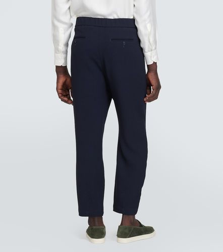 Pantalon droit en laine mélangée - Giorgio Armani - Modalova