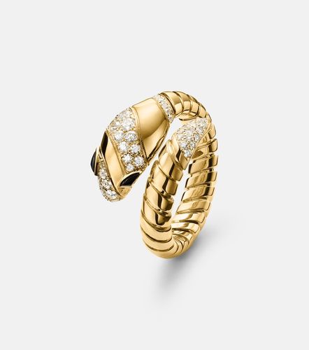 Bague Serpenti Tubogas en or 18 ct, diamants et onyx - Bvlgari - Modalova