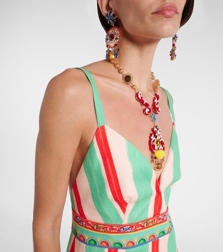 Robe Taormina rayée en coton mélangé - Dolce&Gabbana - Modalova