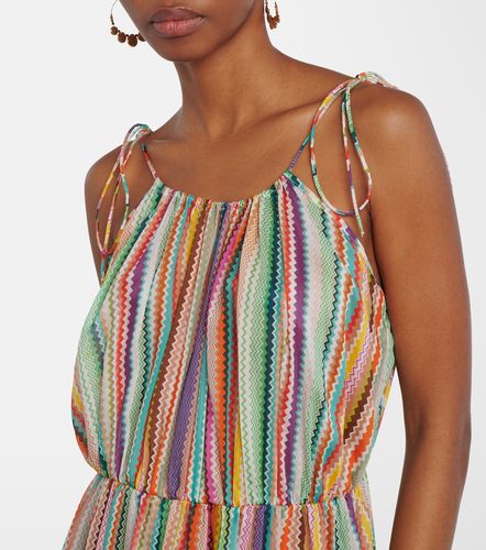 Robe longue Zigzag en coton et soie - Missoni - Modalova