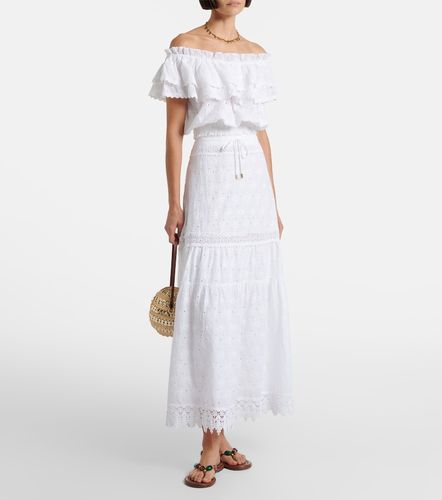 Top raccourci Ruth en coton à broderies anglaises - Melissa Odabash - Modalova