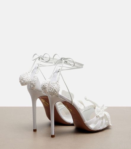 Sandales Calypso en raphia et cuir - Aquazzura - Modalova