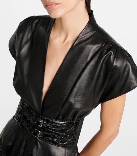 Alaïa Robe midi en cuir - Alaia - Modalova