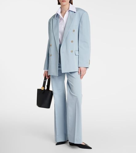 Pantalon évasé taille haute en coton mélangé - Plan C - Modalova