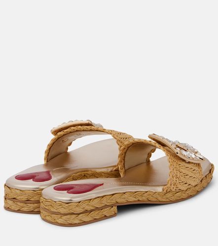 Mules en raphia à cristaux - Roger Vivier - Modalova