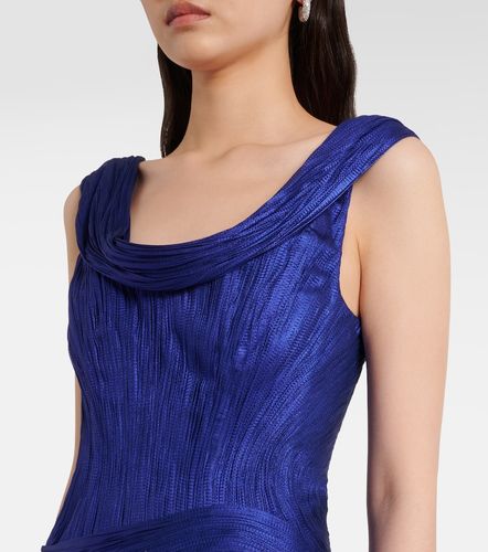 Robe longue Faye en tulle de soie métallisée - Maria Lucia Hohan - Modalova