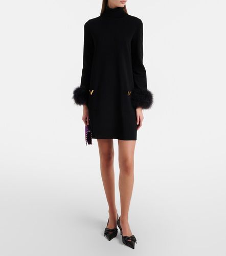 Valentino Robe VLogo à plumes - Valentino - Modalova