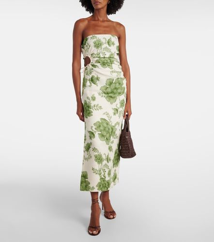 Robe midi Gardella en lin à fleurs - SIR - Modalova