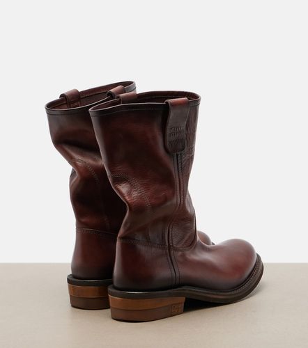 Miu Miu Bottines Foule en cuir - Miu Miu - Modalova