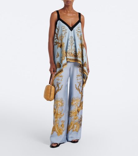 Pantalon palazzo en soie à imprimé - La DoubleJ - Modalova