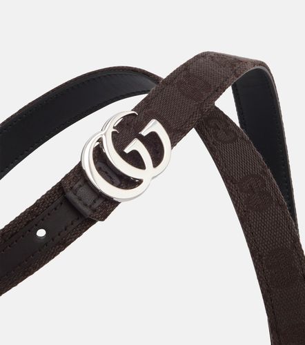 Ceinture GG Marmont réversible en toile - Gucci - Modalova