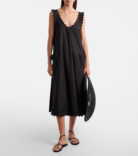 Robe en popeline de coton à broderies - Juliet Dunn - Modalova