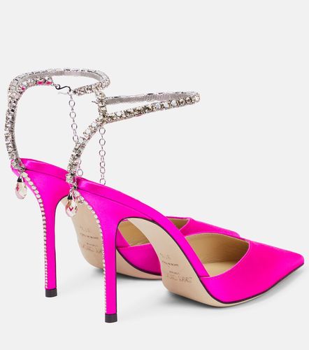 Escarpins Saeda 100 en satin à ornements - Jimmy Choo - Modalova