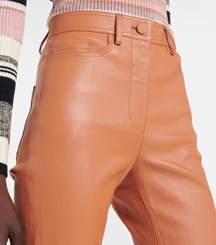 Pantalon à taille haute en cuir - Joseph - Modalova