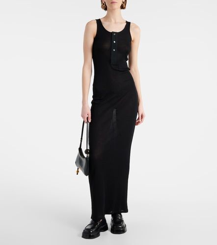 Robe longue en maille de coton - Ami Paris - Modalova