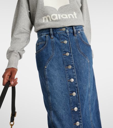 Jupe midi Vandy en denim - Marant Etoile - Modalova