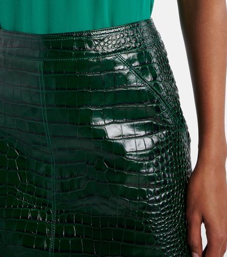 Mini-jupe en cuir façon croco - Tom Ford - Modalova