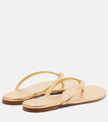 Tongs Calypso en cuir métallisé - Gianvito Rossi - Modalova
