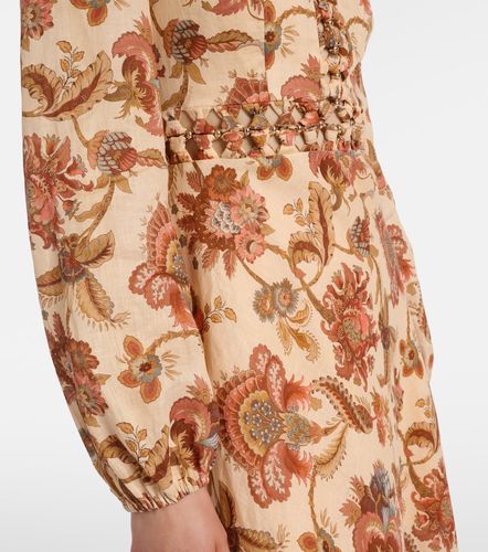Robe longue Aster en lin à perles - Zimmermann - Modalova