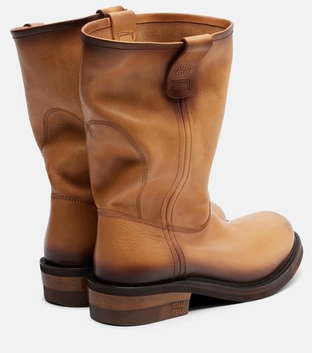 Miu Miu Bottines Foule en cuir - Miu Miu - Modalova