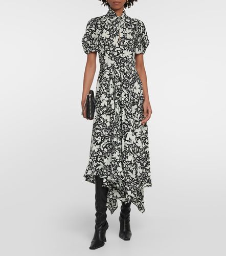 Robe midi en soie à fleurs - Stella McCartney - Modalova