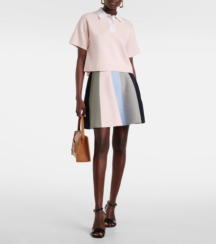 Mini-jupe en coton et cachemire color block - JW Anderson - Modalova