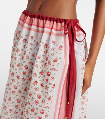 Paréo en coton à fleurs - Dolce&Gabbana - Modalova