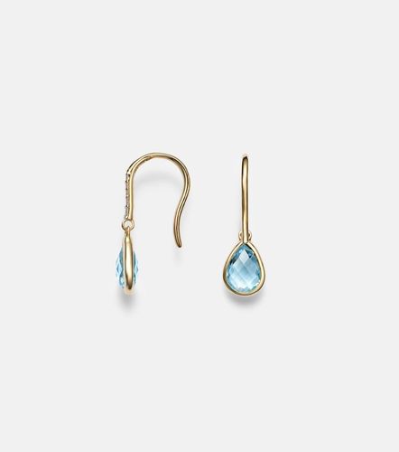 Boucles d’oreilles en or 14 ct (585/1000), topaze et diamants - Mateo - Modalova