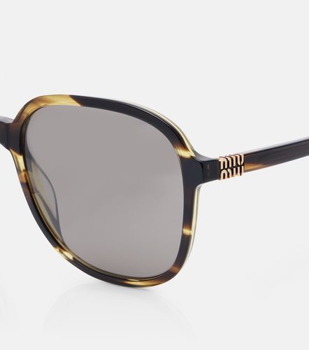 Lunettes de soleil rondes oversize - Miu Miu - Modalova