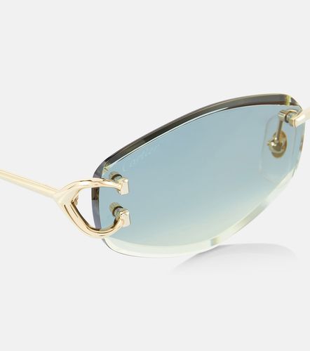 Lunettes de soleil ovales Signature C - Cartier Eyewear Collection - Modalova