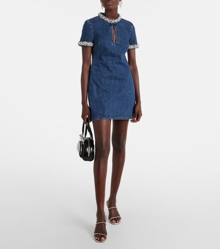 Robe en denim à cristaux - Self-Portrait - Modalova