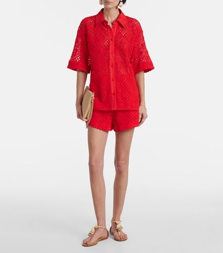 Short à taille haute en coton mélangé - SIR - Modalova