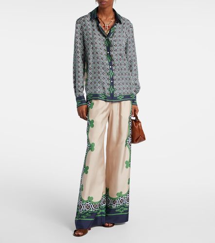 Pantalon palazzo imprimé en soie - La DoubleJ - Modalova