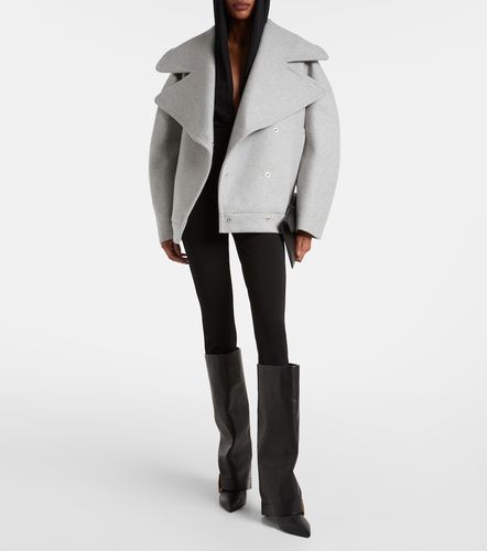 Caban oversize en laine et cachemire - Balmain - Modalova