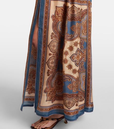 Robe longue Mahon en soie à imprimé - Zimmermann - Modalova