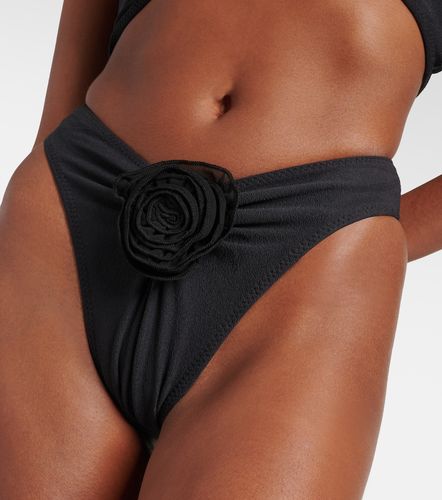 Culotte de bikini taille haute à appliqués floraux - Same - Modalova