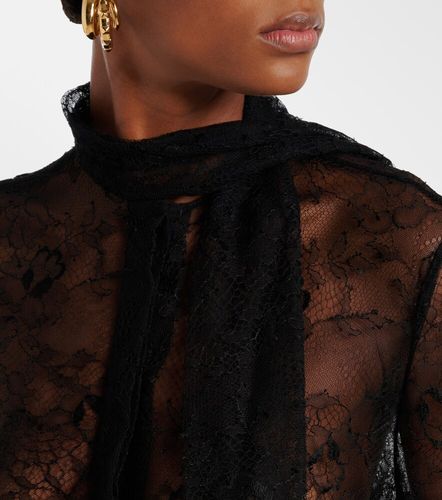 Blouse en dentelle florale à détail foulard - Valentino - Modalova