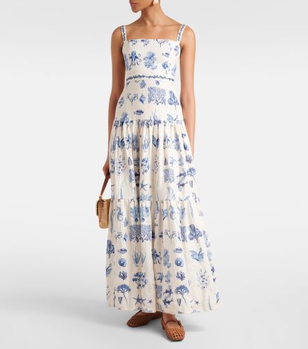 Robe longue Lima imprimée en lin - Agua by Agua Bendita - Modalova