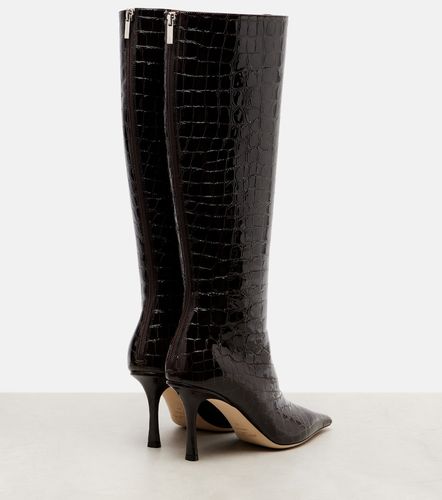 Bottes Agathe 85 en cuir verni embossé - Jimmy Choo - Modalova