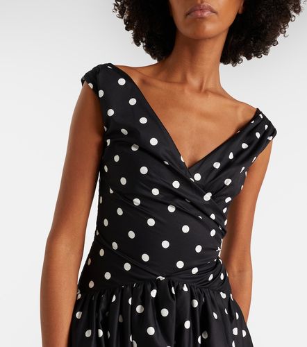 Robe midi en coton à encolure bardot - Self-Portrait - Modalova