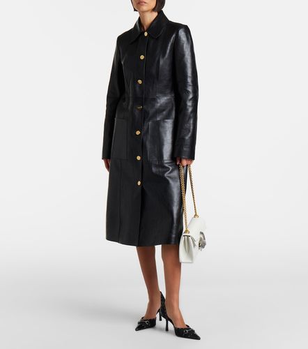 Manteau Interlocking G en cuir - Gucci - Modalova