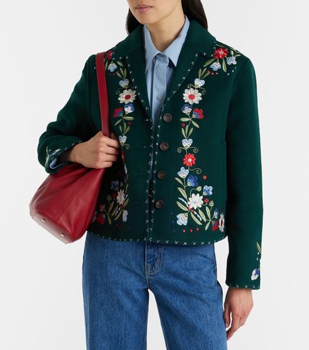 Veste Jude en laine mélangée à broderies florales - Rixo - Modalova