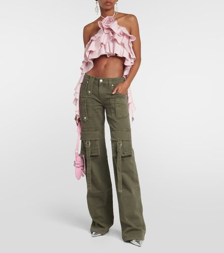 Pantalon cargo à taille basse en jean - Blumarine - Modalova