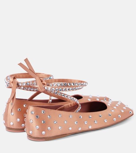 Ballerines Ane à ornements en cristal - Amina Muaddi - Modalova