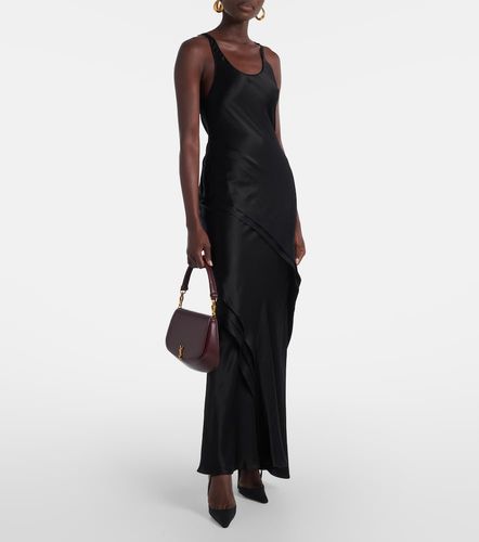 Robe longue en satin de soie - Saint Laurent - Modalova