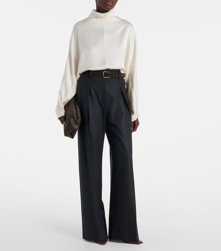 Pantalon droit en laine vierge - Brunello Cucinelli - Modalova