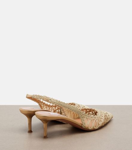 Escarpins slingback Kahlo métallisés - Aquazzura - Modalova